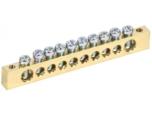 Шина PEN 'земля-ноль' 8х12мм 10/2 (10групп/крепеж по краям) IEK