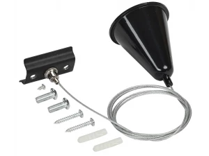 Комплект подвеса для шинопровода с тросом 1,5м черный IEK