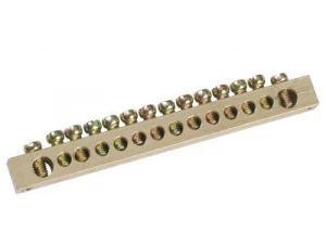 Шина PEN 'земля-ноль' 8х12мм 8/2 (8групп/крепеж по краям) IEK