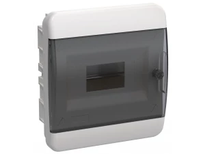 TEKFOR Корпус пластиковый ЩРВ-П-8 IP41 черная прозрачная дверь IEK