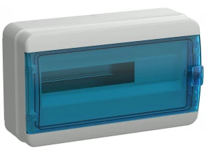 TEKFOR Корпус пластиковый КМПн-18 IP65 синяя прозрачная дверь IEK