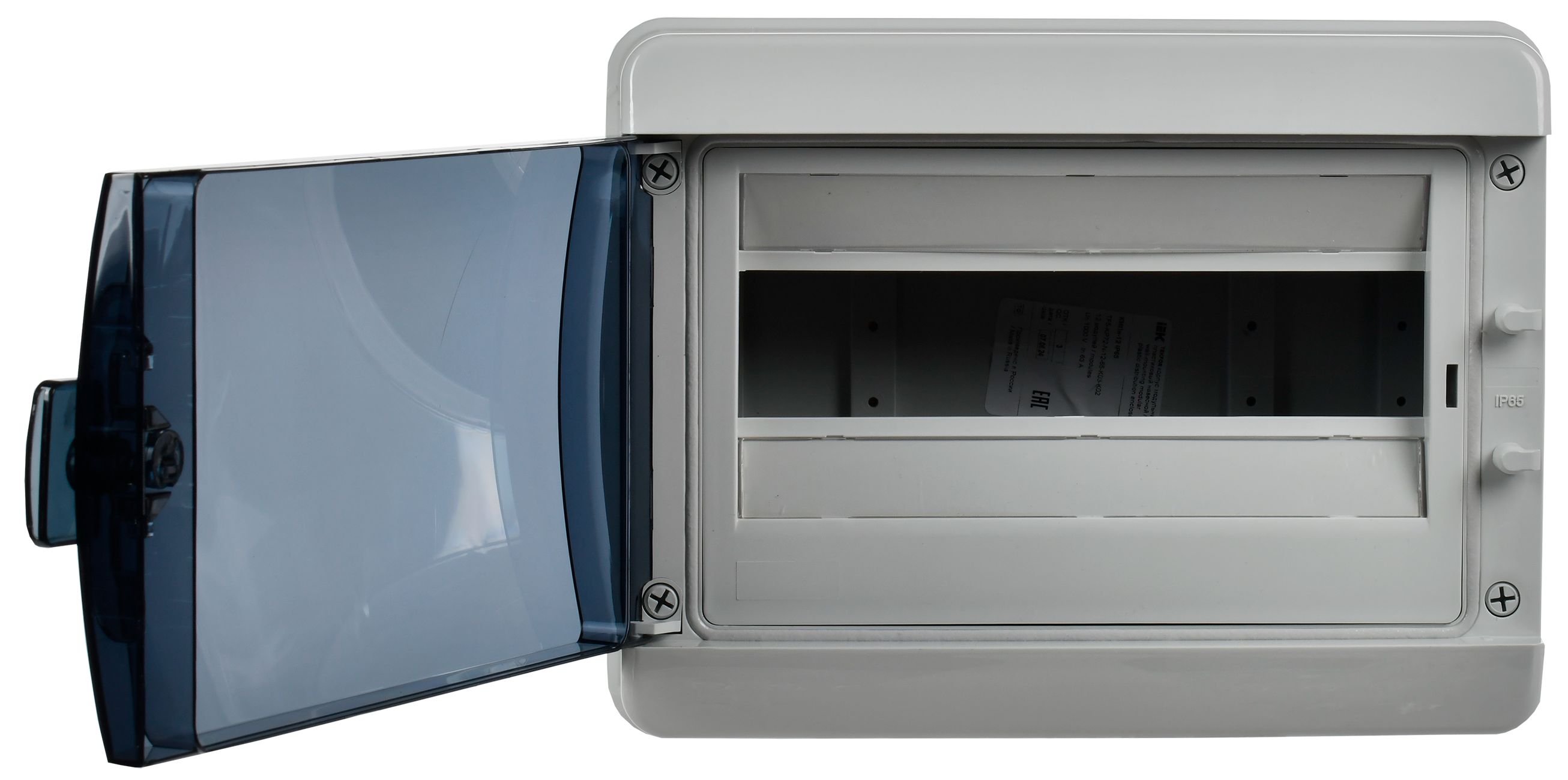            TEKFOR корпусы пластикалық КМПн-12 IP65 қара мөлдір есік IEK    