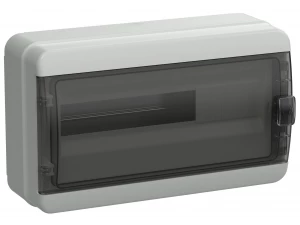 TEKFOR Корпус пластиковый КМПн-18 IP65 черная прозрачная дверь ИЭК
