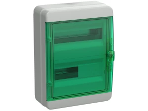 TEKFOR Корпус пластиковый КМПн-24 IP65 зеленая прозрачная дверь ИЭК