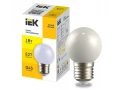 LIGHTING Жарықдиодты шам, сәндік G45 шар 1Вт 230В жылы ақ E27 ИЭК