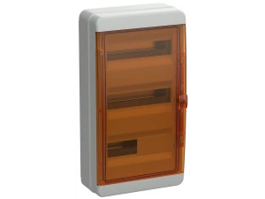 TEKFOR Корпус пластиковый КМПн-36 IP65 оранжевая прозрачная дверь IEK