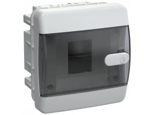 UNION Compact Корпус пластиковый ЩРВ-П-4 IP41 черная прозрачная дверь IEK