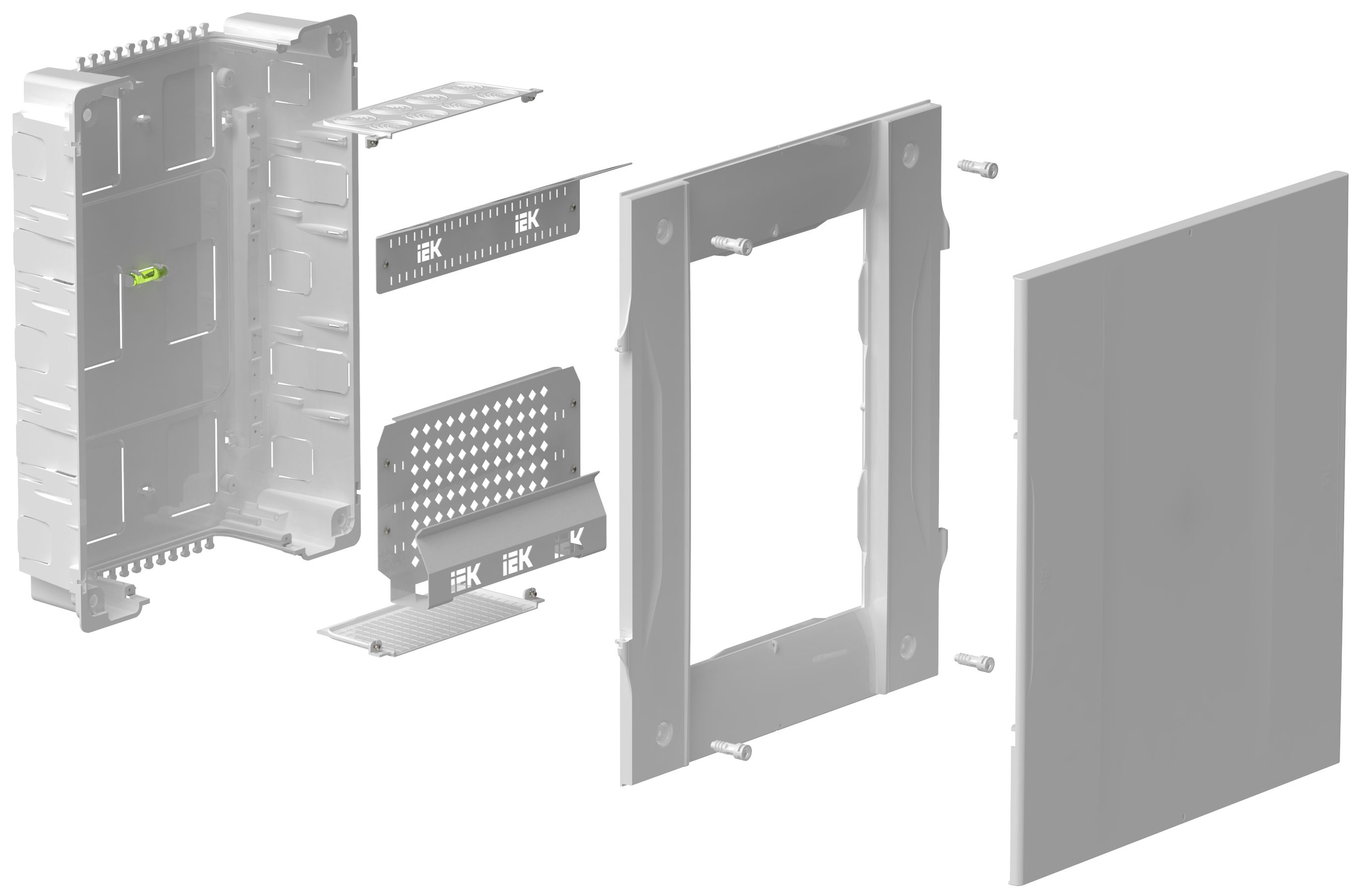            KREPTA Корпус, пластиктен жасалған, мультимедиа,  кіріктірілетін 470х410мм IEK    