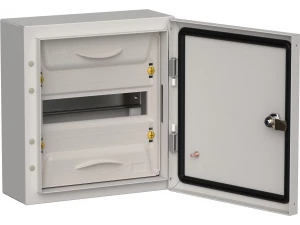 TITAN 5 Корпус металлический ЩРн-12 (1х12) 335х310х140мм IP54 серый (одна дверь) IEK