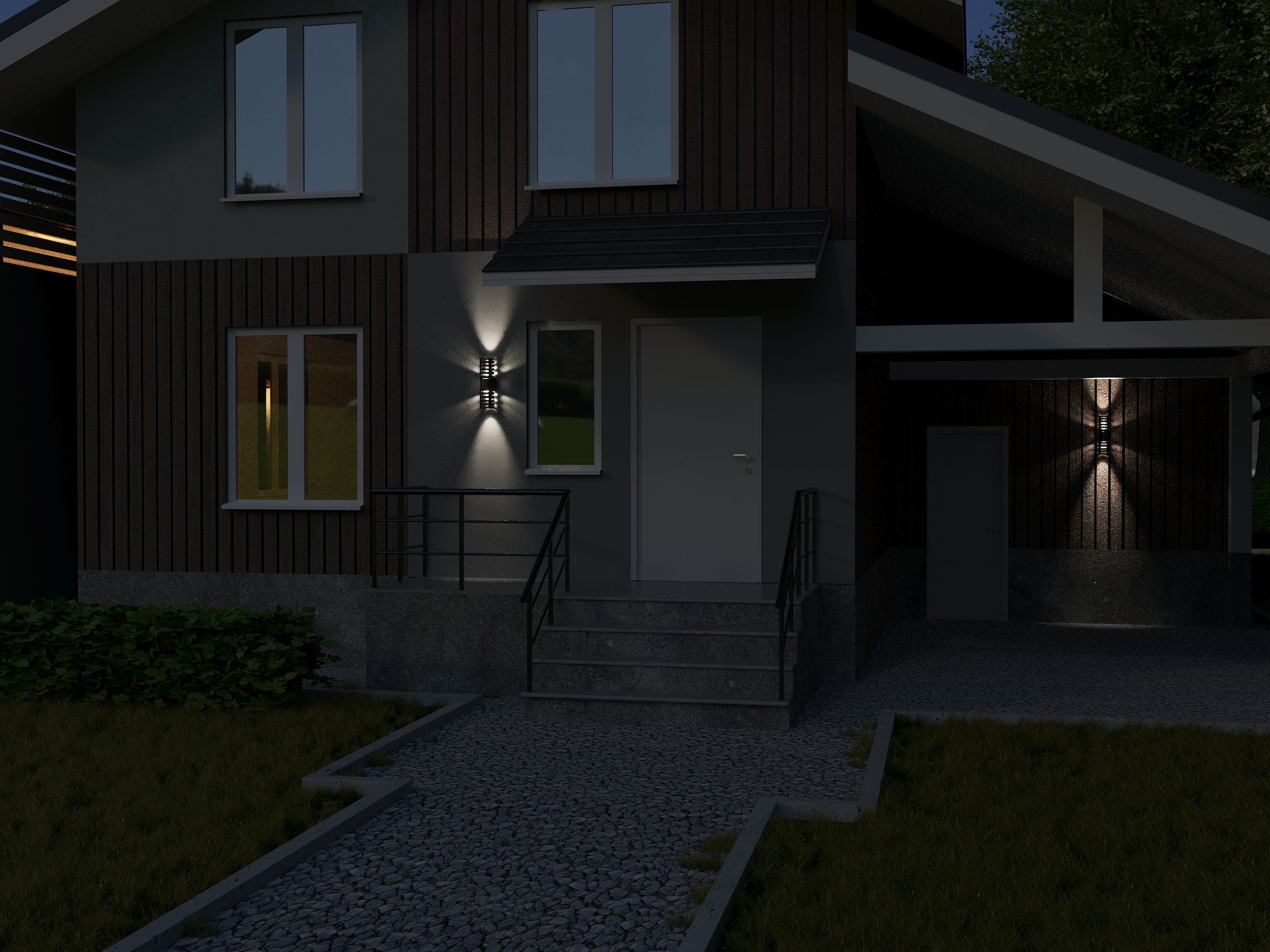             Шамшырақ, жарықдиодты, далаға орнатуға арналған 5102 қабырғалы 10Вт 4000К IP54 сұр IEK    