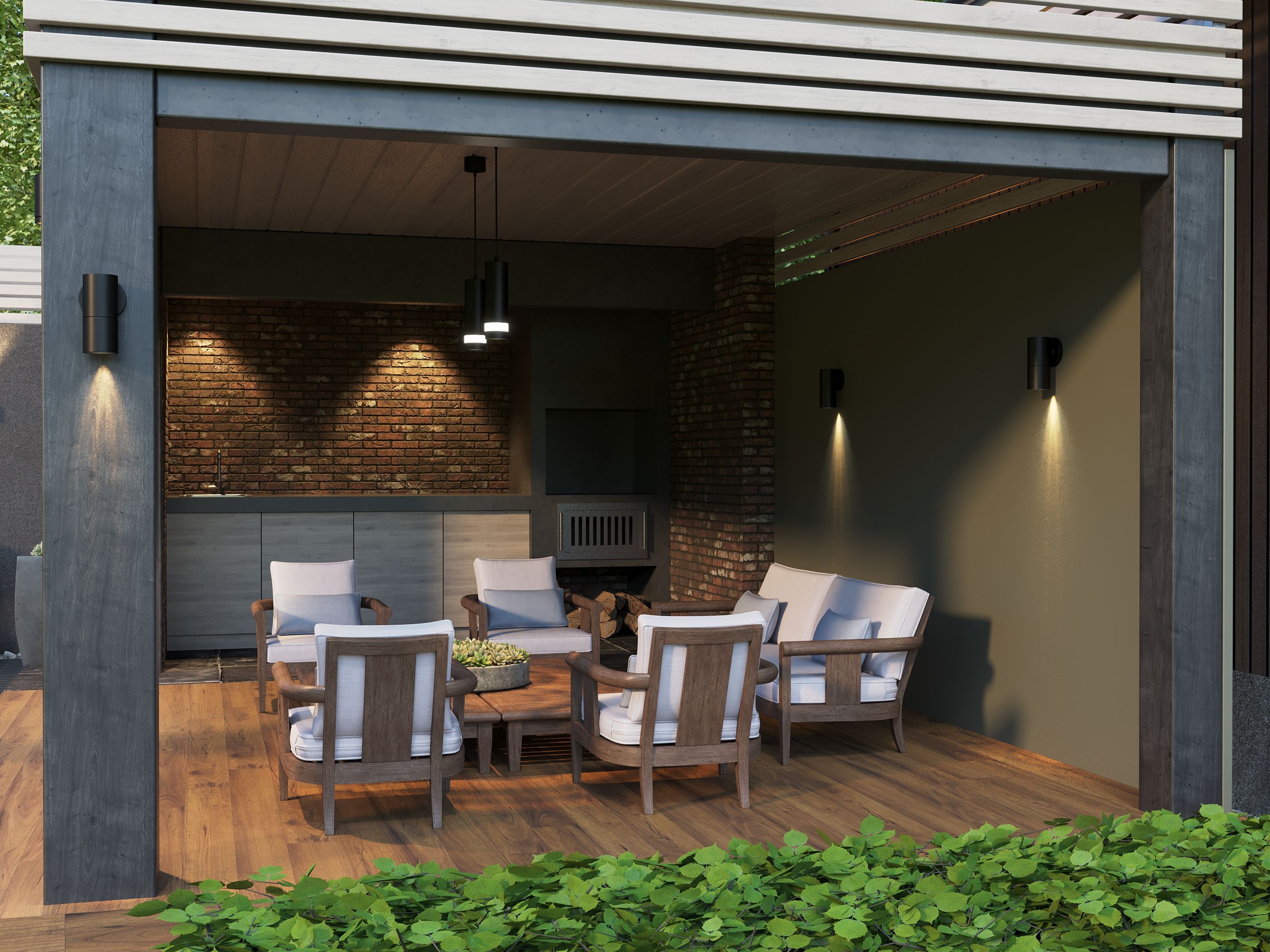             Шамшырақ, далаға орнатуға арналған 5112 төбелі, шамға  GX53 IP65 сұр IEK    