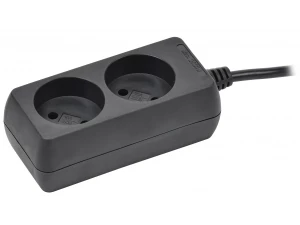 Удлинитель У2 2 места без заземления 1,5м 2х0,75мм2 10А/250В черный IEK