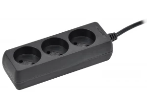 Удлинитель У3 3 места без заземления 5м 2х0,75мм2 10А/250В черный IEK