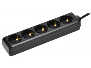 Удлинитель У05 5 мест с заземлением 3м 3х1мм2 16А/250В черный IEK