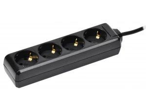 Удлинитель У04 4 места с заземлением 5м 3х1мм2 16А/250В черный IEK