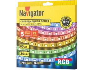 Лента СД NLS-5050RGB60-14.4-IP65-24V 5м 95 314 Navigator