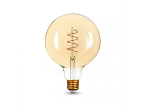 Лампа Gauss Filament G125 6W 360lm 2400K E27 golden flexible LED 1/20