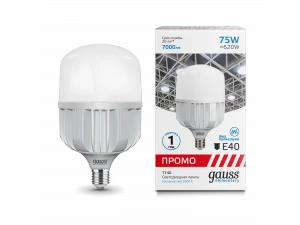 Лампа Gauss Elementary T140 75W 7000lm 6500K E40 Promo LED 1/12