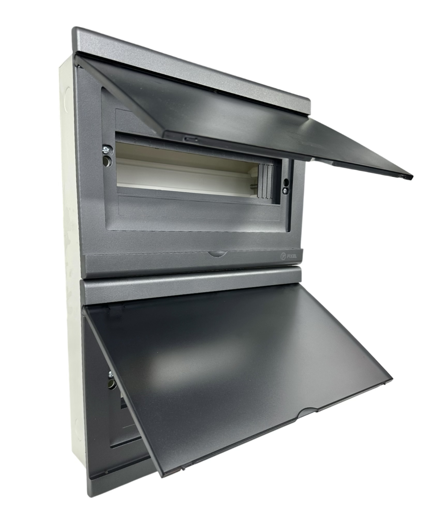             ЩРВ 28 (2х14) модуль NOVA кіріктірілген, металл+пластик, қара IP41 (462*319*80) FIXEL    