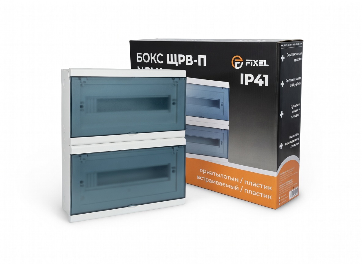             ЩРВ-П 32 (2х18) модуль NOVA кіріктірілген, пластик түтінді IP41 (400*326*80) FIXEL    