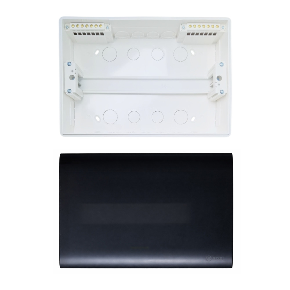             ЩРВ-П 14 модуль EDGE кіріктірілген, пластик, қара IP41 (220*319*76) FIXEL    