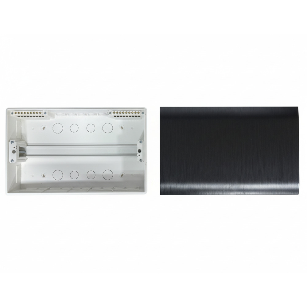             ЩРВ-П 18 модуль EDGE кіріктірілген, пластик қара IP41 (240*391*76) FIXEL    