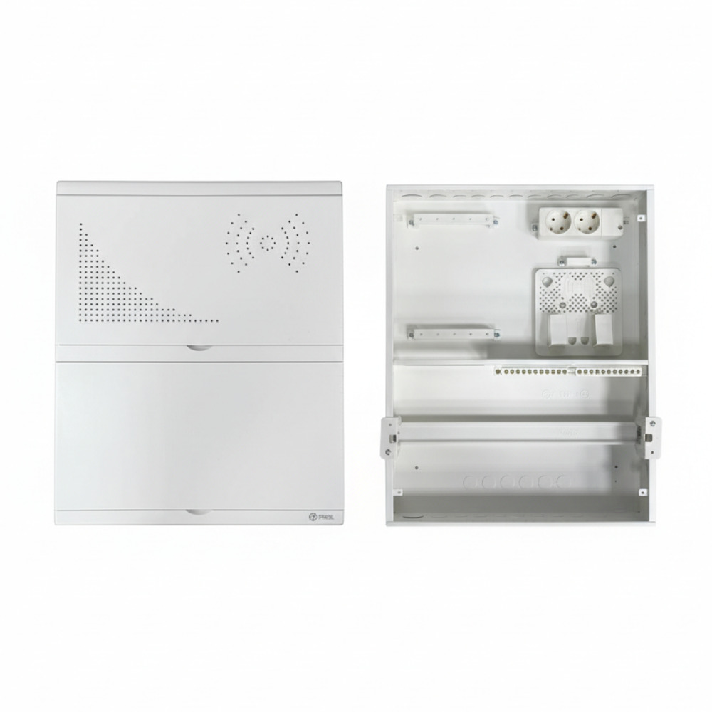             ЩРВ 20M (20+MEDIA) модуль,  кіріктірілген, металл+пластик, ақ IP41 (500*400*100) FIXEL    