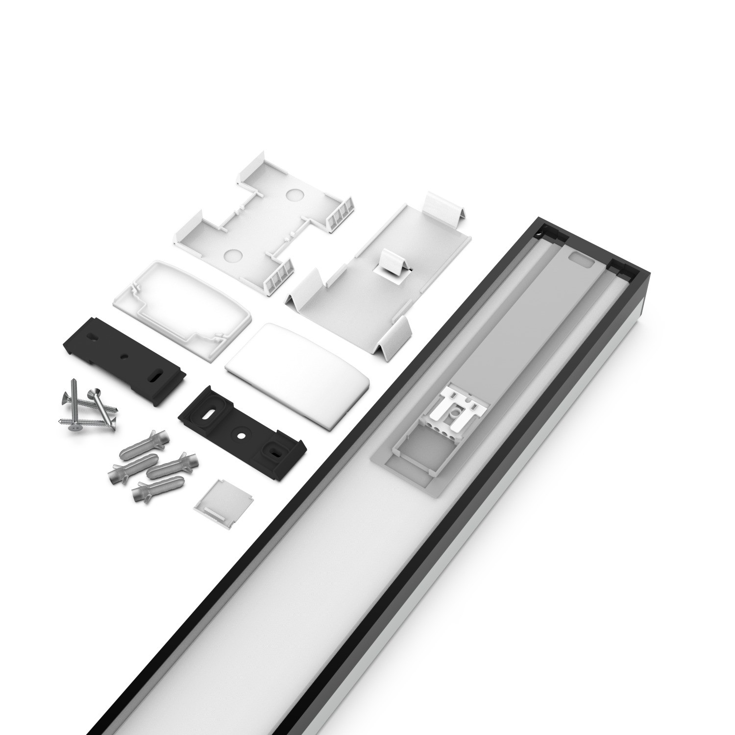             Жарықдиодты күңгірт шам Gauss IP40 1190*60*36мм 36W 3600Лм 4000K Shop Lighting қара 1/20    