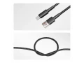             Кабель USB-A – Type-C 6А 66Вт 1м қара нейлонды орамда, жарық индикациясымен REXANT, 18-7064    