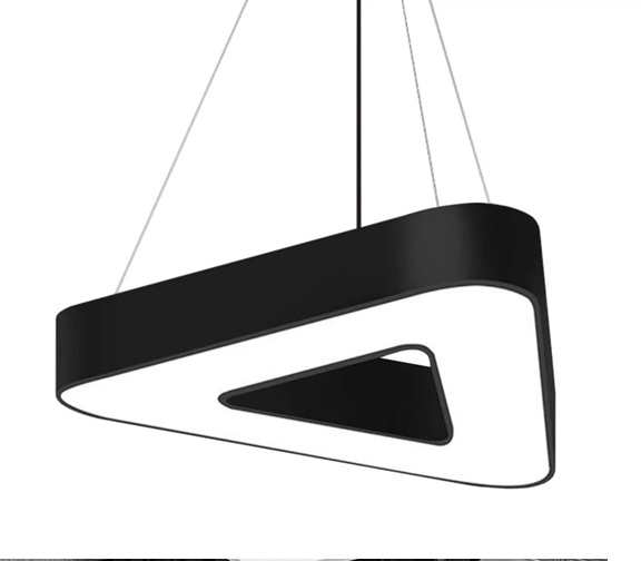             Шамшырақ, аспалы, XO сериялы, 3-бұрыш, қуыс 36W 6500K опал, қара 500х100Х70мм LEDAR    