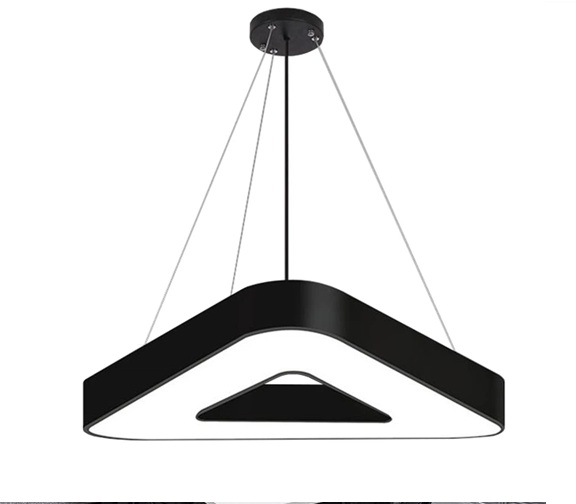             Шамшырақ, аспалы, XO сериялы, 3-бұрыш, қуыс 36W 6500K опал, қара 500х100Х70мм LEDAR    