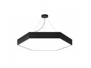 Светильник подвесной серии XO 6-гранник 40W 6500K опал черный 500х70мм LEDAR