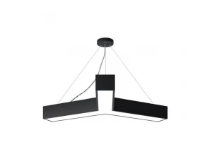Светильник подвесной серии XO Y-тип 24W 6500K опал черный 600х100Х70мм LEDAR