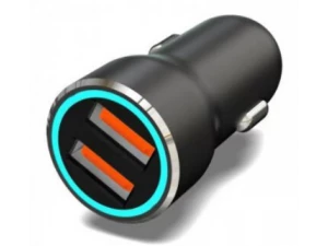 Автомобильное зарядное устройство c двумя портами (USB-A + USB-A) c LED-подсветкой, 12Вт, 18-2242-5