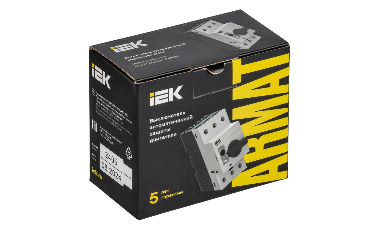             ARMAT Қозғалиқыш қорғанысы автоматты ажыратқышы A1 GV2P 0,24-0,4А ИЭК    