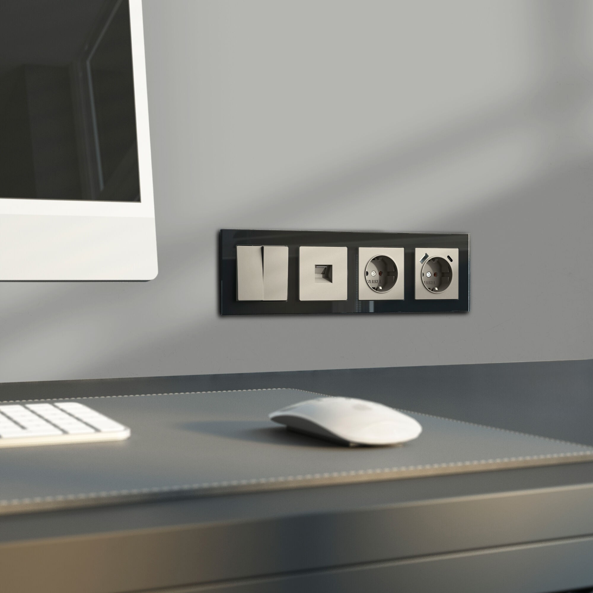             Розетка жерлендірумен /W1271004 (түтін)    