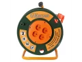             Катушкадағы қуат ұзартқыш сымы GLANZEN 4 ұялы ПВС 2*2,5 арт. EB-50-008    
