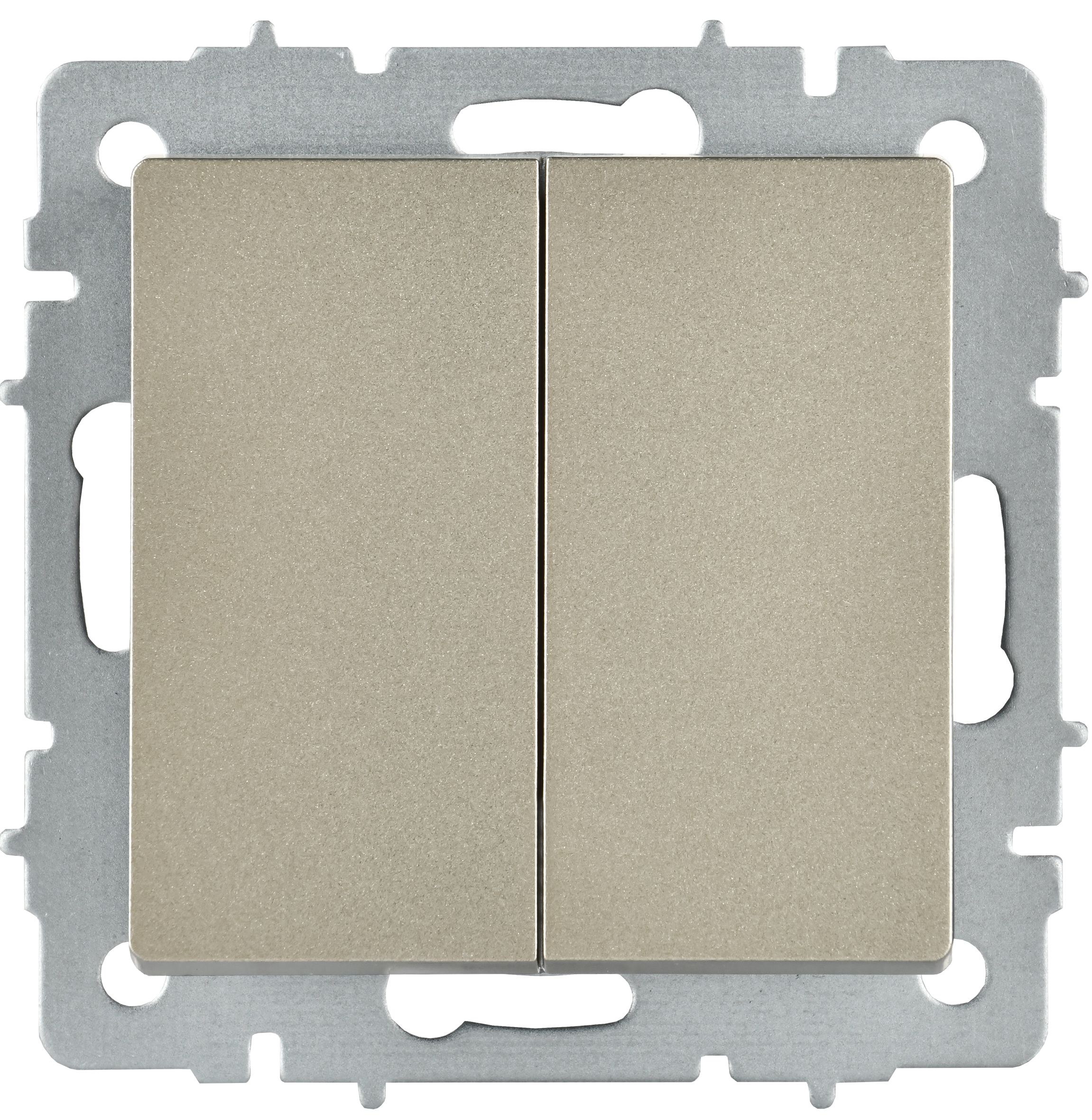             BRITE Ажыратқыш, 2-пернелі, айқара 10А ВС10-2-3-БрШ шампан IEK    