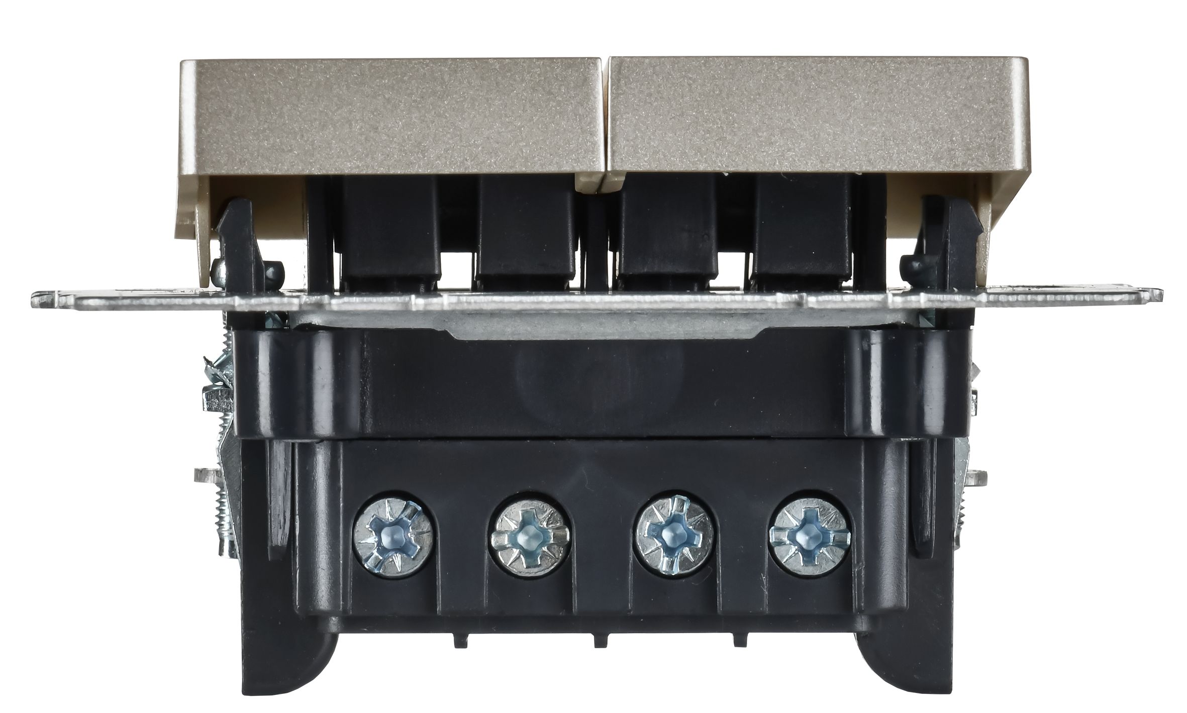             BRITE Ажыратқыш, 2-пернелі, айқара 10А ВС10-2-3-БрШ шампан IEK    