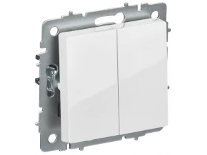 BRITE Выключатель 2-клавишный перекрестный 10А ВС10-2-3-БрБ белый ИЭК
