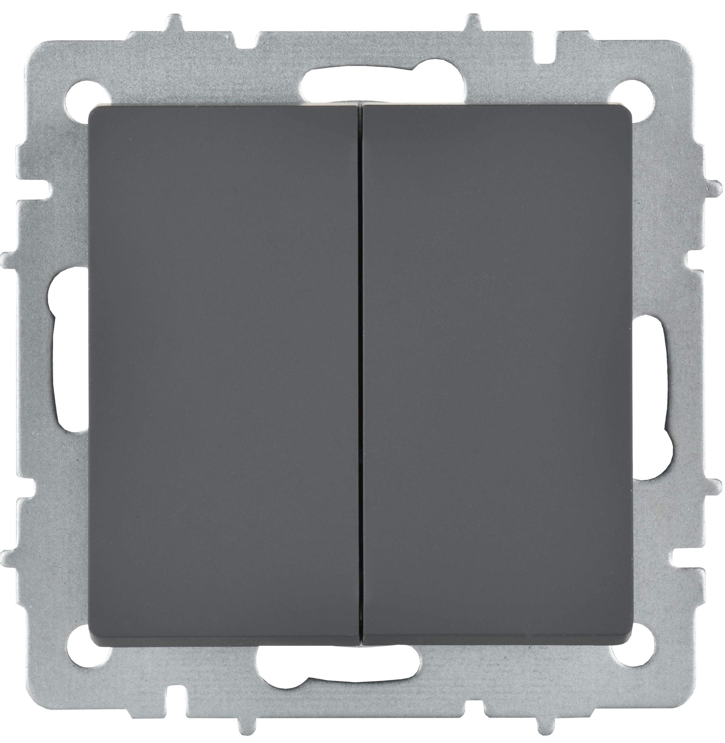             BRITE Ажыратқыш, 2-пернелі, айқара 10А ВС10-2-3-БрГ графит IEK    