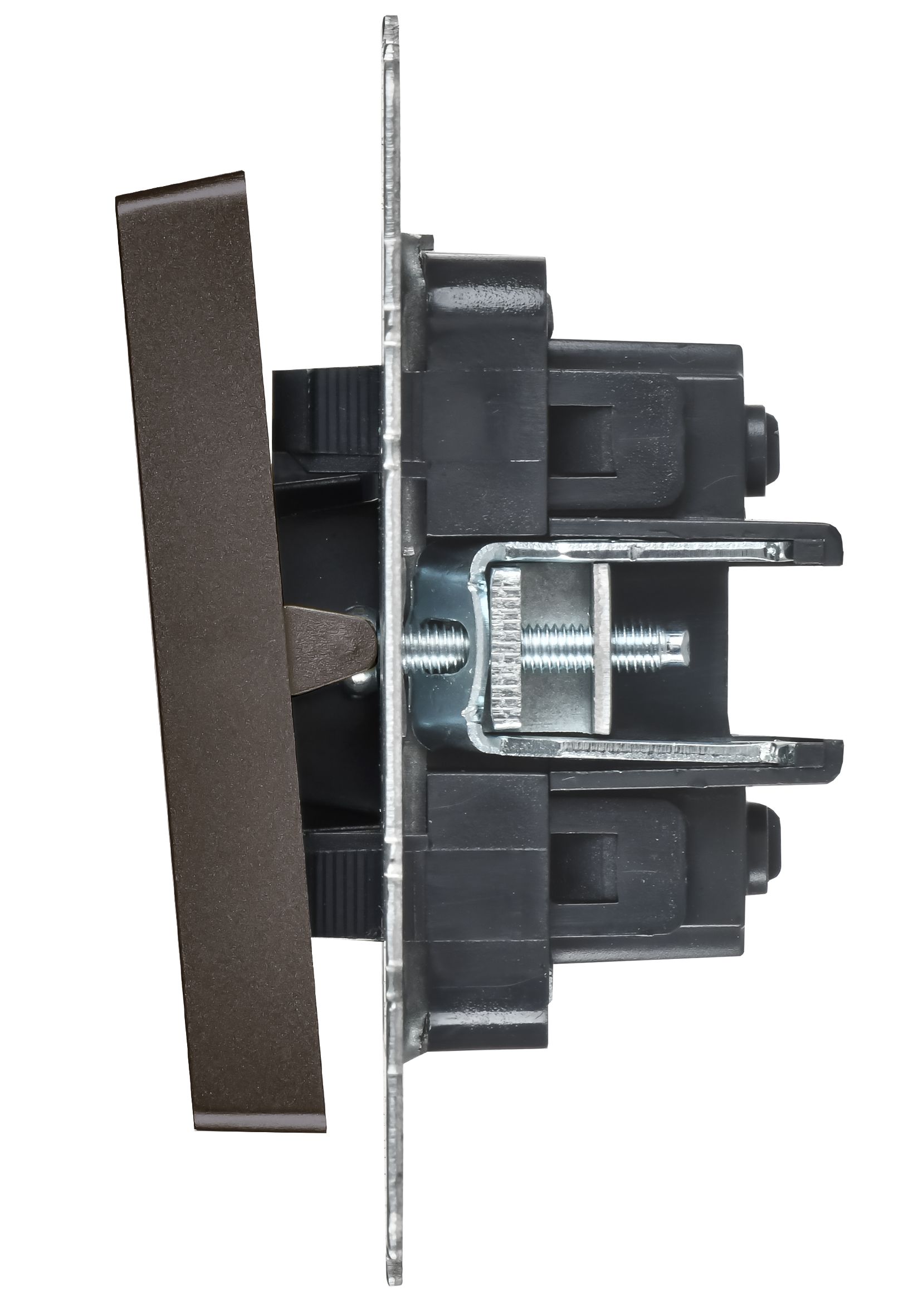             BRITE Ажыратқыш, 2-пернелі, айқара 10А ВС10-2-3-БрТБ қара қола IEK    