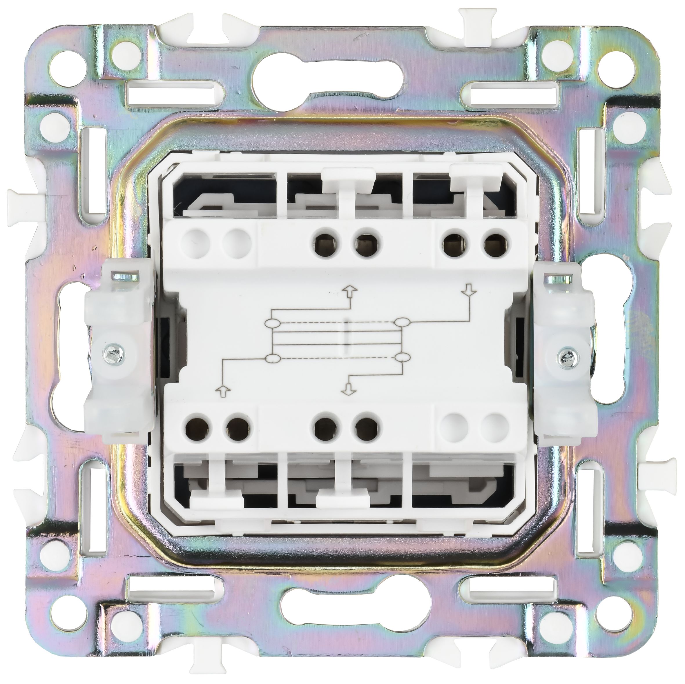             SKANDY Ажыратқыш 1 пернелі, айқара 10А SK-V03N металл никель IEK    