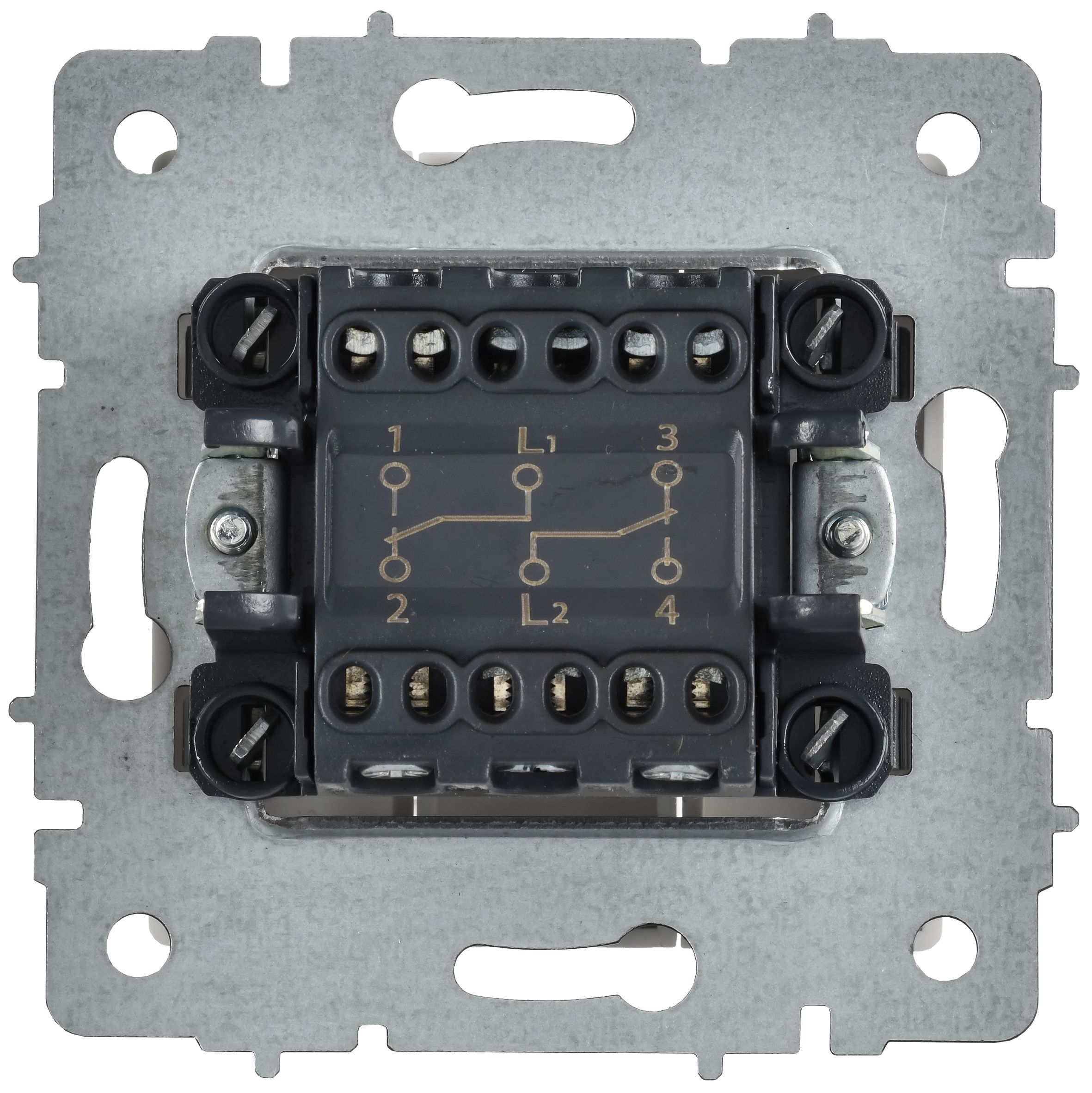             2-пернелі ажыратқыш, өтпелі 10A ВС10-2-6-БрАБ арктикалық ақ IEK    