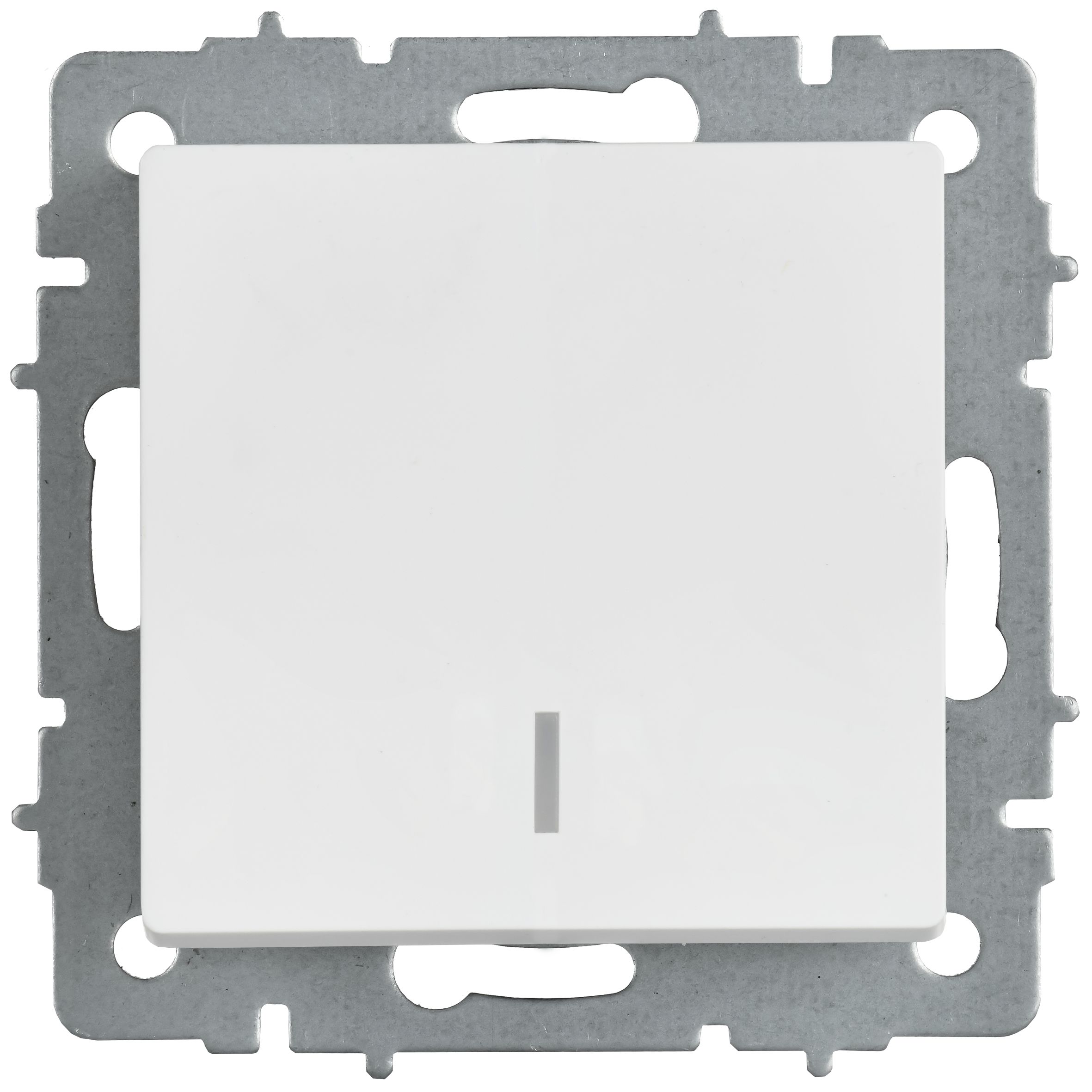             BRITE Индикациясы бар 1-пернелі өтпелі ажыратқыш 10А ВС10-1-7-БрАБ арктикалық ақ IEK    