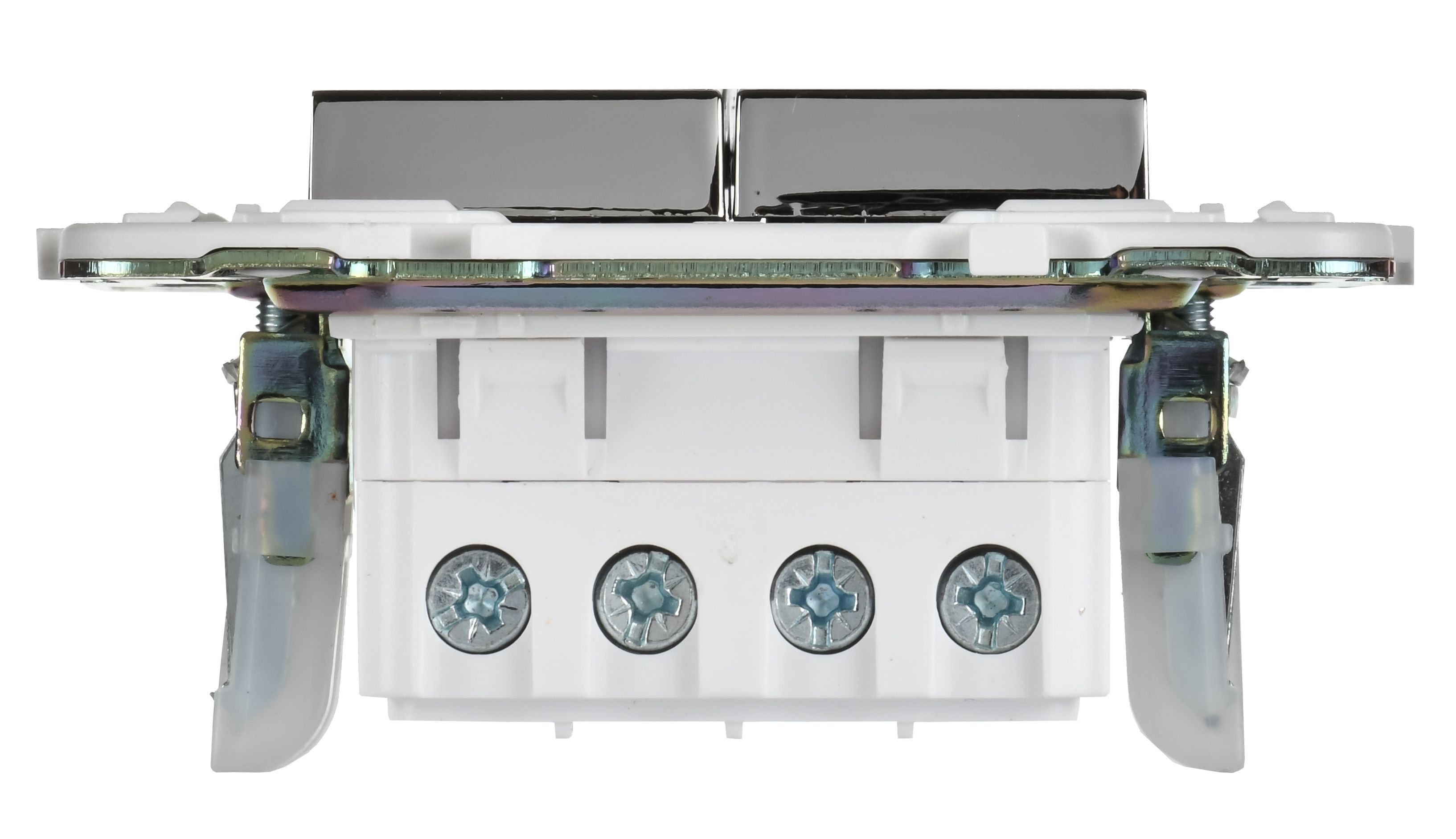             SKANDY Ажыратқыш, 2 пернелі, айқара 10А SK-V06N металл никель IEK    