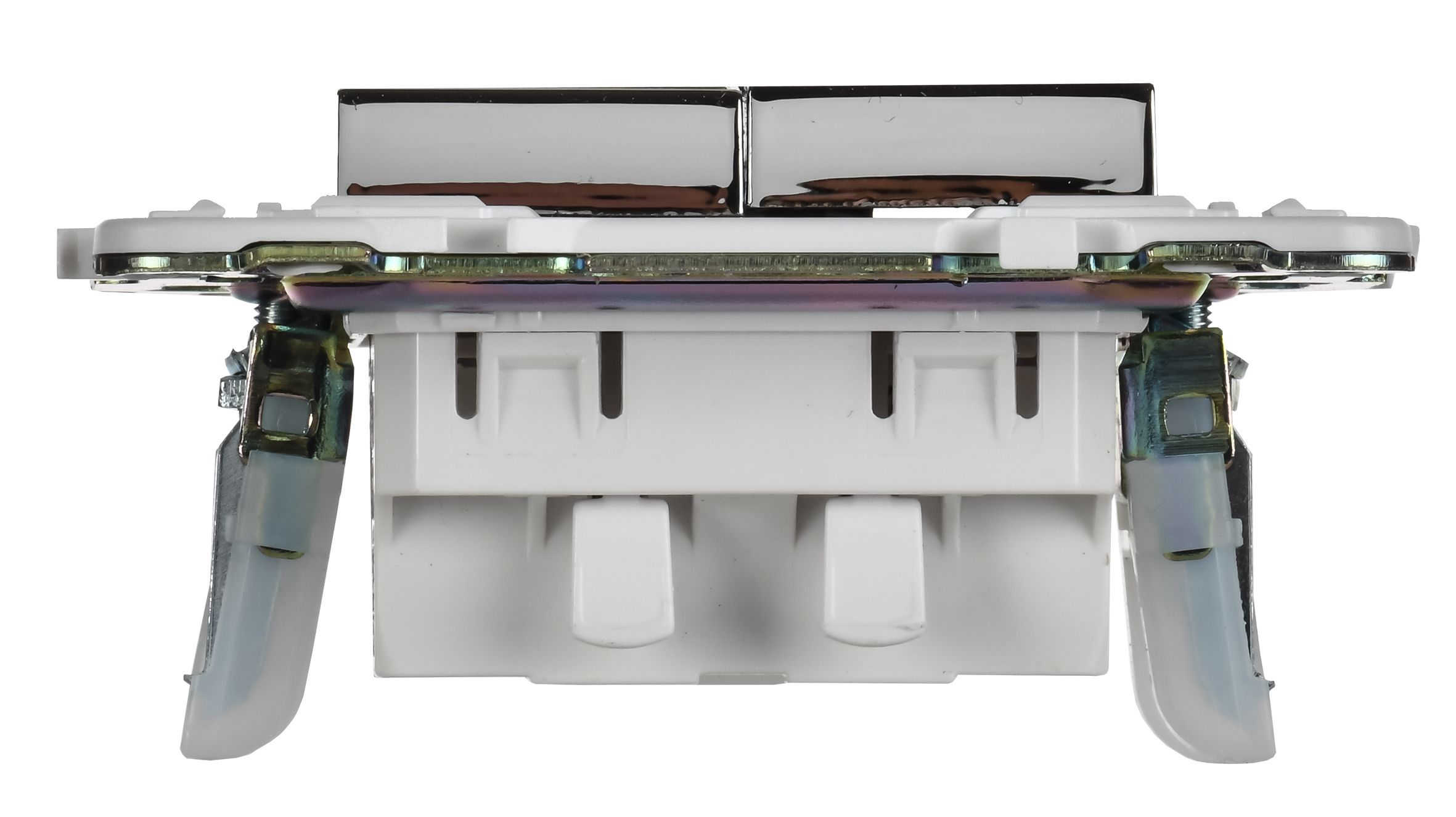             SKANDY Ажыратқыш 2 пернелі 10А SK-V04N металл никель IEK    