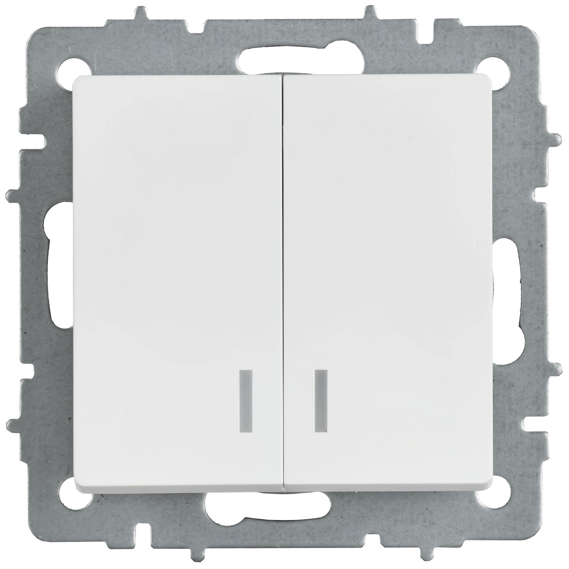             Индикациялы 2-пернелі ажыратқыш, 10A ВС10-2-1-БрАБ арктикалық ақ IEK    