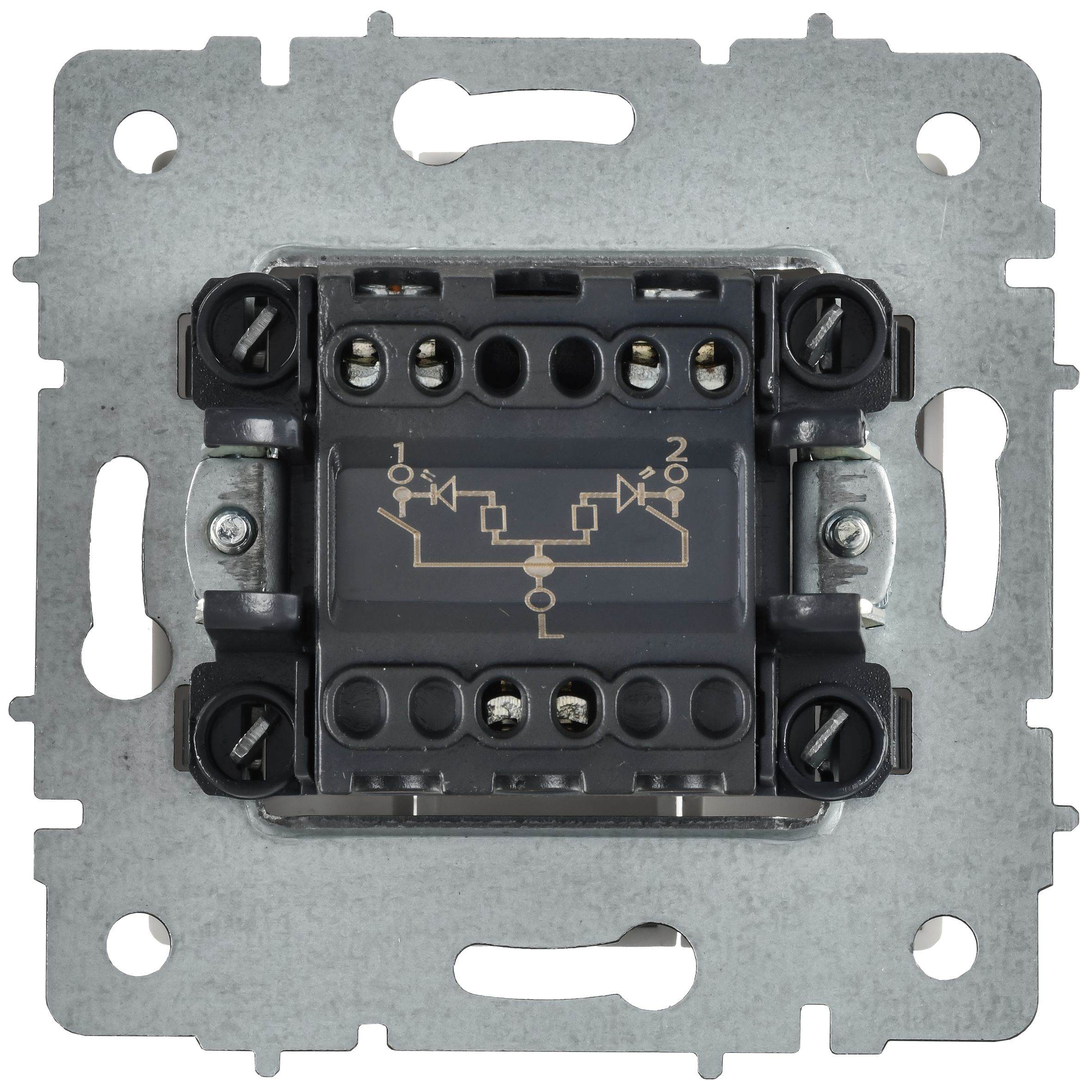             Индикациялы 2-пернелі ажыратқыш, 10A ВС10-2-1-БрАБ арктикалық ақ IEK    