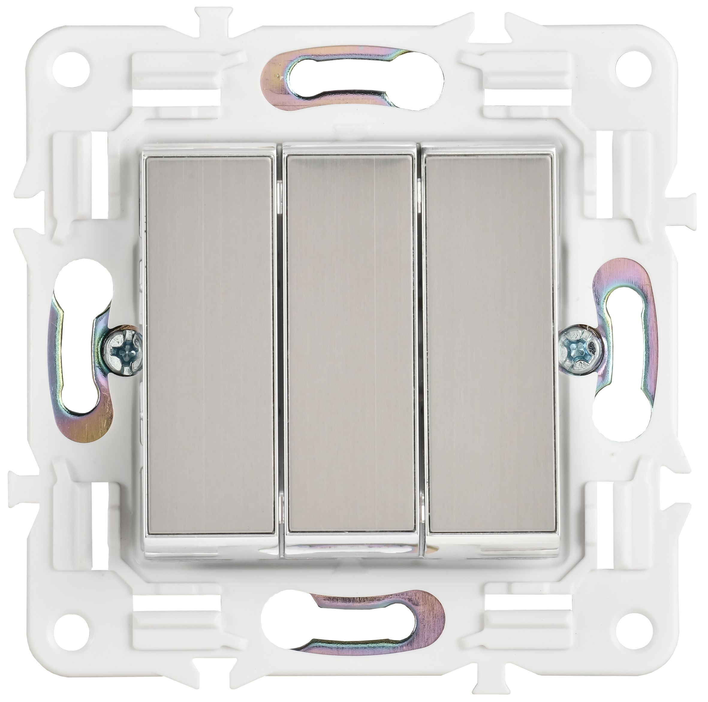             SKANDY Ажыратқыш 3 пернелі SK-V11N металл никель IEK    